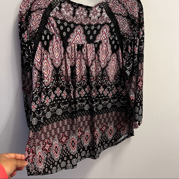 Black Print Long Elastic Sleeves - Picture 4 of 5